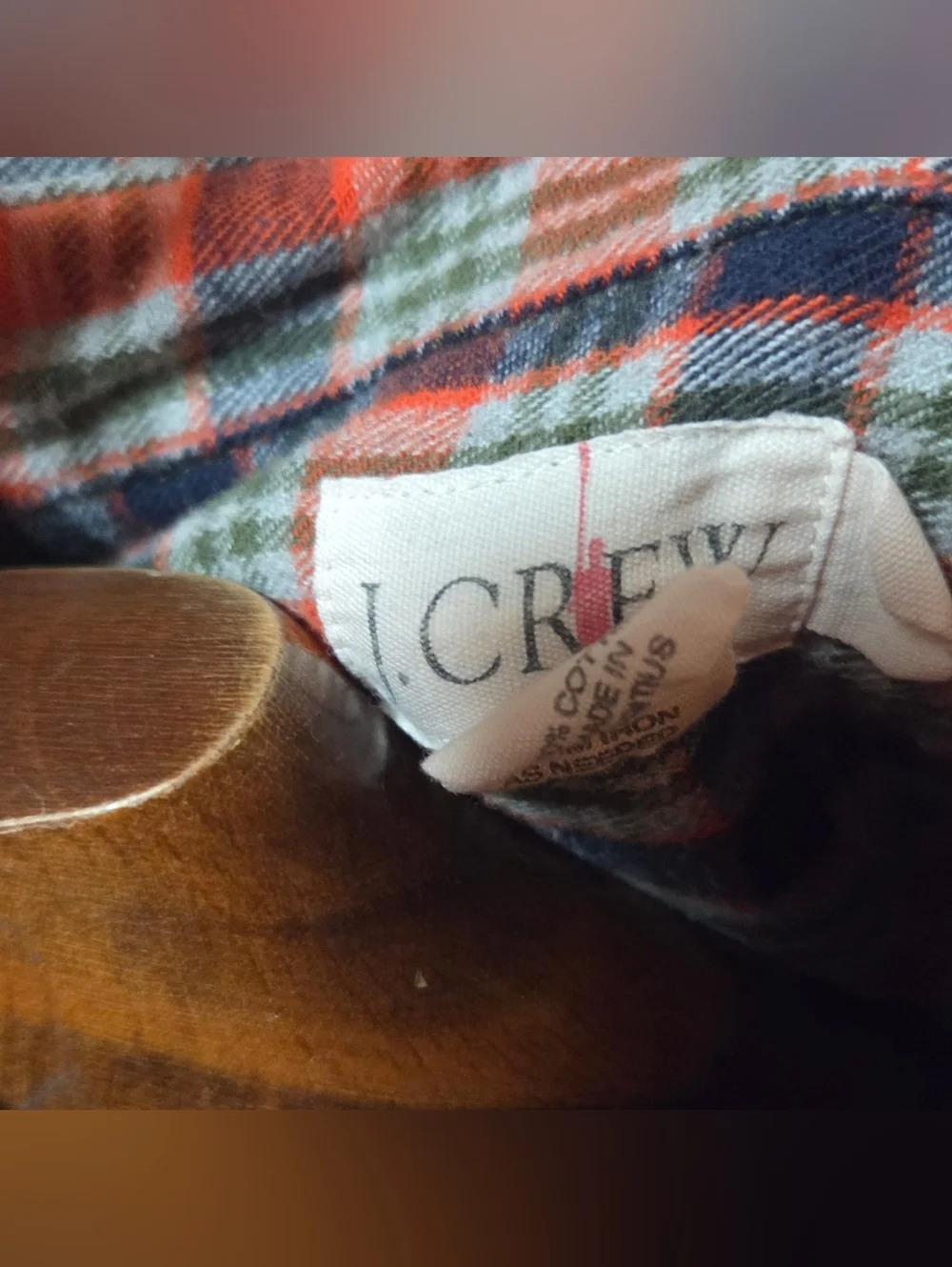 Vintage J Crew Oarsman Red Plaid Flannel Button Shirt Size Large